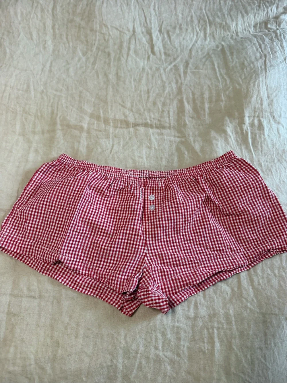Daily drills driscolls Red Gingham micro shorts - Picture 2 of 3